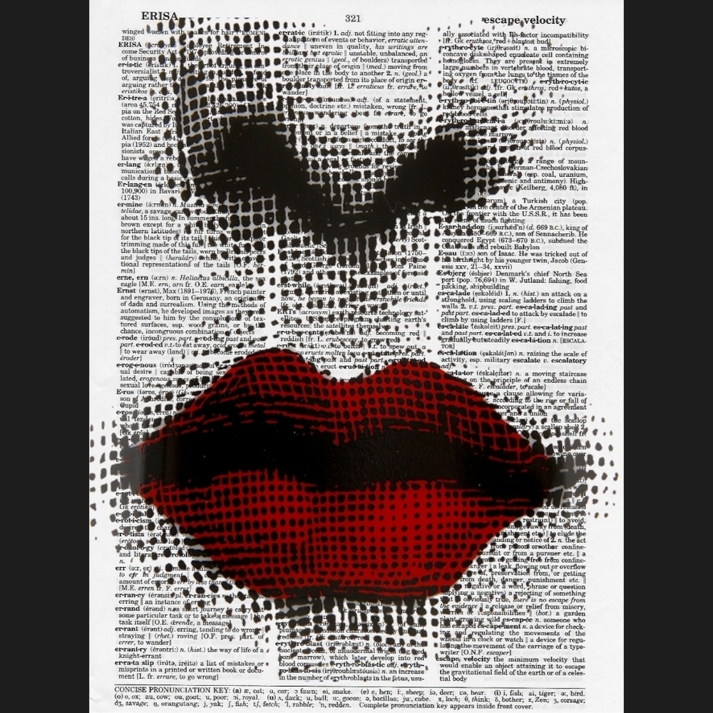 Lips Sexy Dictionary Art Print Bedroom Decor